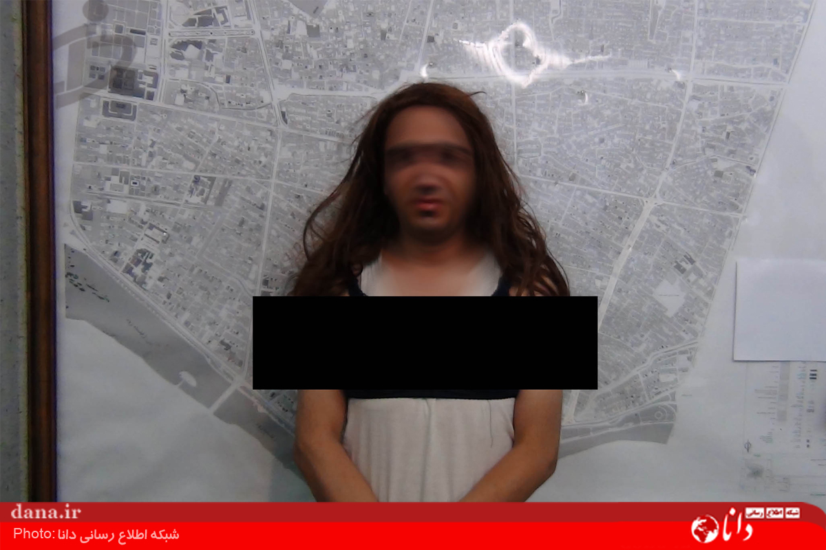 مرد زن نمای بازداشت شده +تصاویر