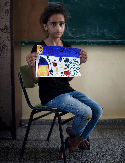 نقاشی کودکان فلسطینی از آینده غزه +تصاویر