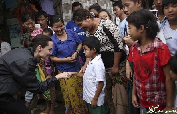 دلسوزی آنجلینا جولی برای مسلمانان میانمار +عکس