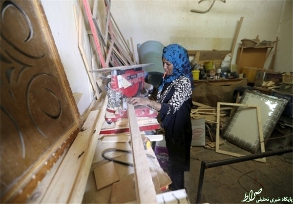 زن نجار در فلسطین +تصاویر