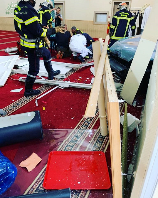 حمله یک خودرو به مسجدی در شرق فرانسه! +تصاویر