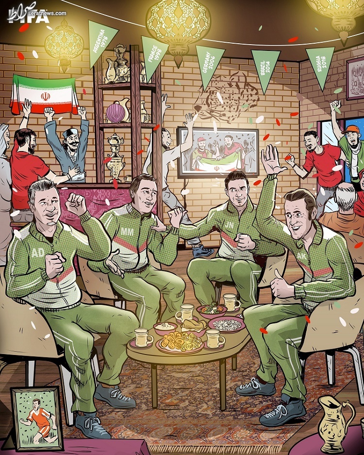 واکنش صفحات AFC و لیگ قهرمانان اروپا به صعود ایران به جام جهانی/ کاریکاتور جالب فیفا از ۴ ایرانی + عکس