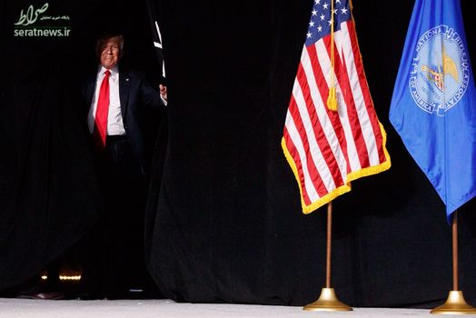 دونالد ترامپ رییس جمهور آمریکا در کنفرانس انجمن ملی تفنگ 