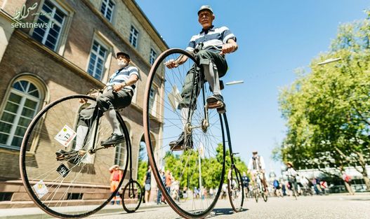 مسابقات بین المللی دوچرخه سواری با دوچرخه های قدیمی در کارلسروهه آلمان