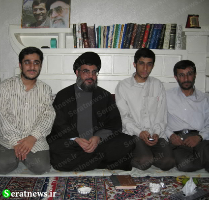 سید حسن نصرالله در خانه احمدی نژاد
