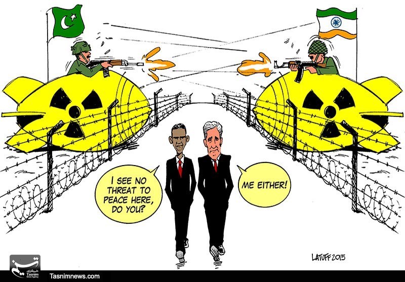 کاریکاتور/ آمریکا پاکستان و هند رابه جان همه انداخت