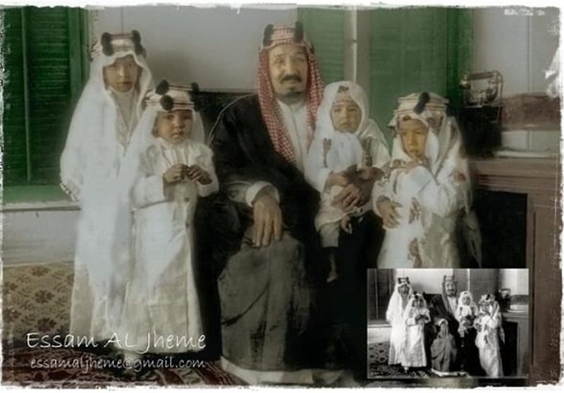 گریه موسس خاندان سعودی در برابر انگلیس +تصاویر
