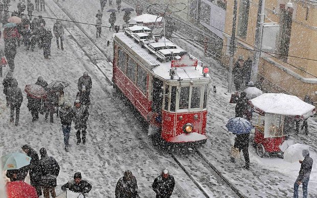 عکس/ بارش برف در استانبول