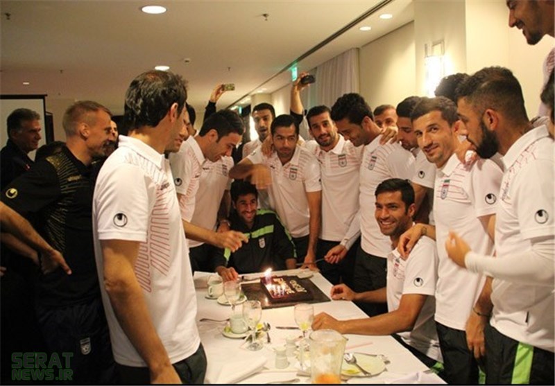 تصاویر/ جشن تولد شجاعی در اردوی تیم ملی