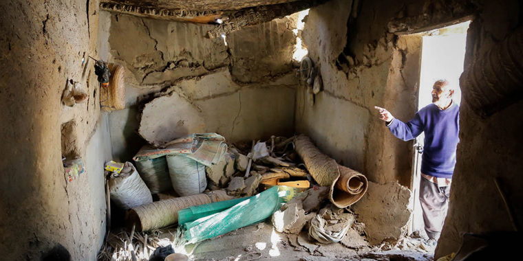 تصاویر/خسارات زلزله در روستای سیرمند