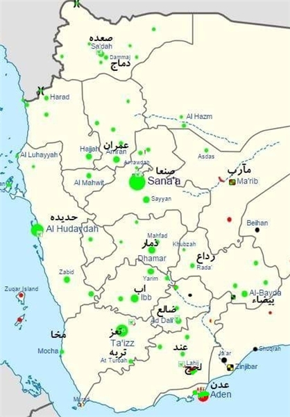 ورود ارتش و فرار هادی از عدن +نقشه