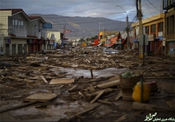 باران‌های سیل‌آسا در شیلی +تصاویر