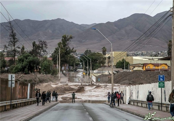 باران‌های سیل‌آسا در شیلی +تصاویر