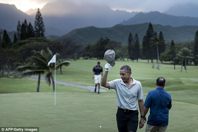 خوشگذرانی اوباما در هاوایی +تصاویر
