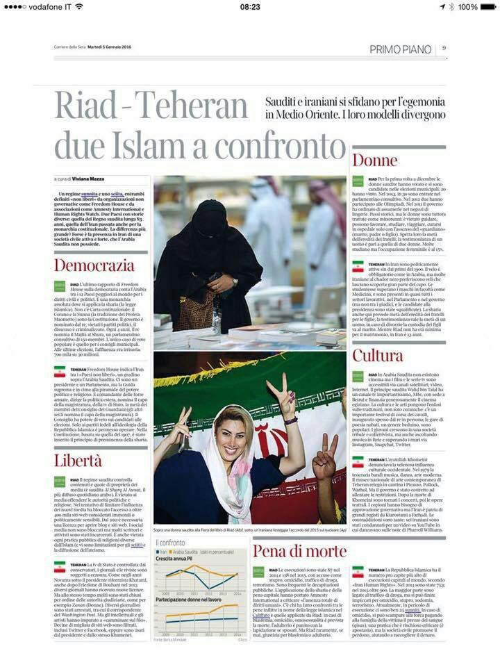 مقایسه زنان ایران و عربستان در ایتالیا/عکس