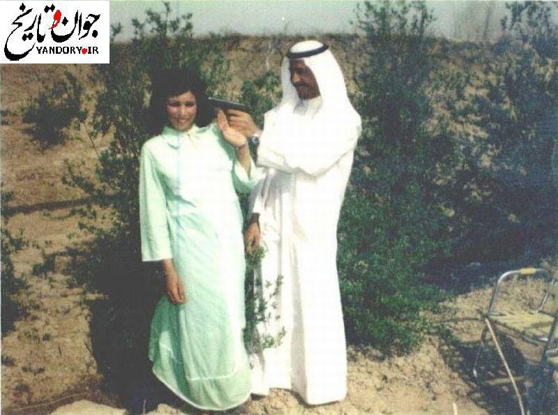 عکس/ شوخی عجیب صدام با همسرش!