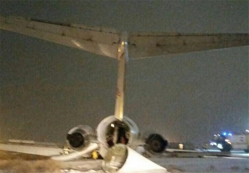 عکس/ هواپیمای سانحه دیده در مشهد