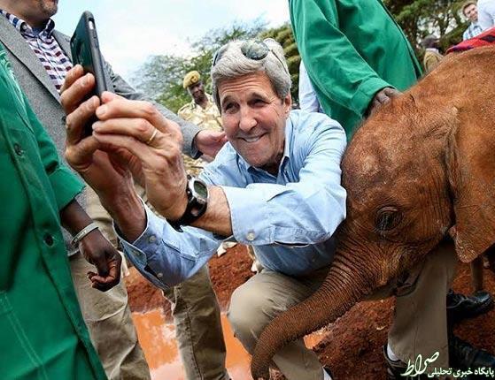 عکس/ سلفی کری با بچه فیل!