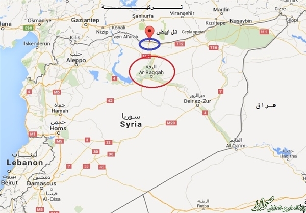 یورش داعش به شهر تل ابیض +نقشه