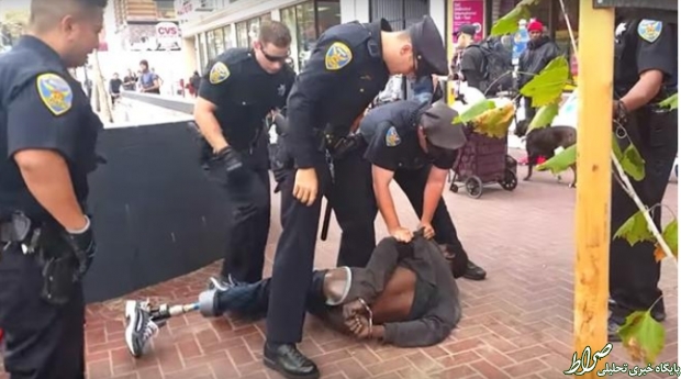 خشونت پلیس آمریکا علیه یک معلول+عکس