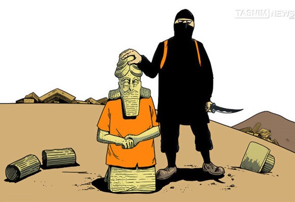 کاریکاتور/ قربانیان بی زبان داعش!