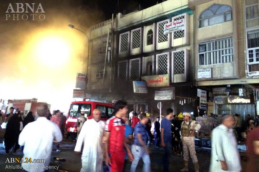 آتش‌سوزی در اطراف حرم حضرت عباس(ع) +عکس