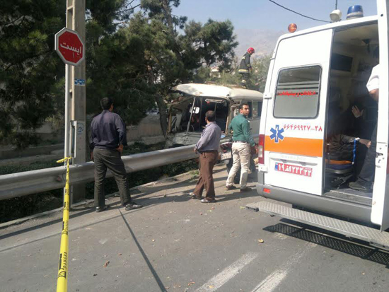 واژگونی خونبار اتوبوس در پایتخت +تصاویر