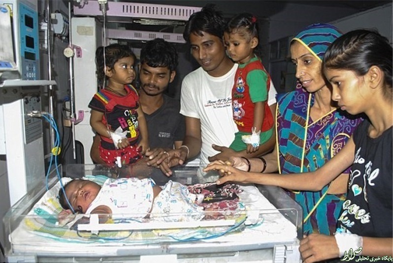 تولد نوزاد 5.8 کیلویی در هند +عکس