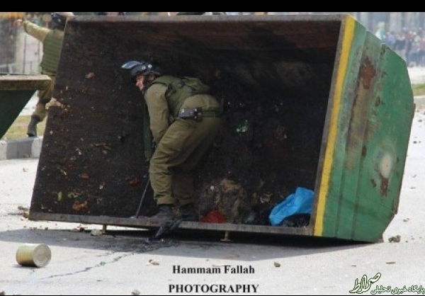 اسرائیلی‌ها در سطل‌های آشغال +تصاویر