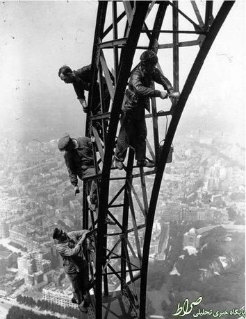 عکس/ رنگ کردن برج ایفل در 83 سال قبل