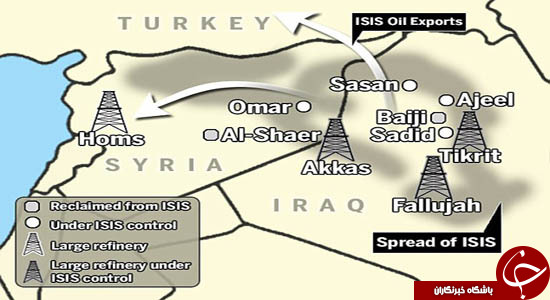 چاه‌های‌نفت داعش درعراق و سوریه+تصاویر