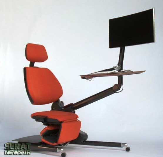 اگر شما هم از معتادان به اینترنت و کامپیوتر هستید حتما از این صندلی استفاده کنید.