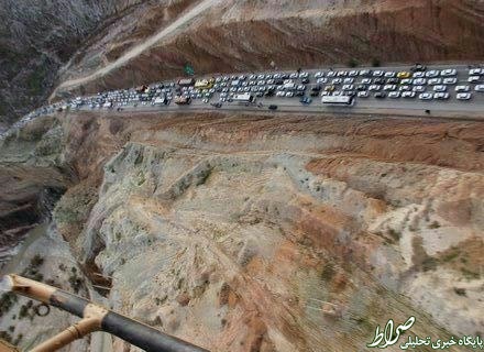 عکس‌هوایی از ترافیک‌سنگین در مهران