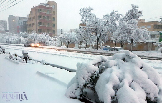 عکس/ بارش بی‌سابقه برف بهاری در تبریز