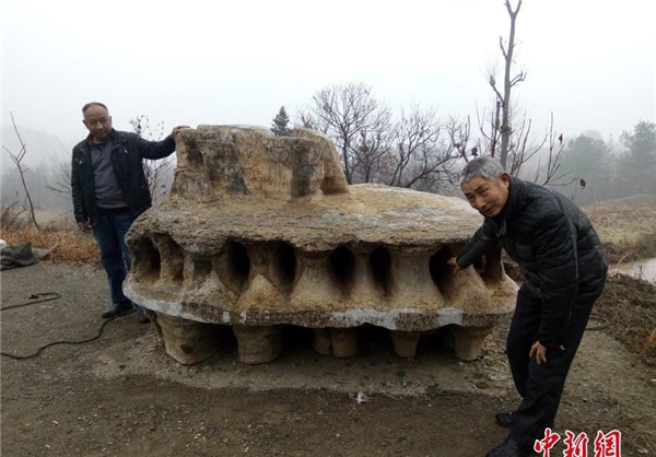 کشف سنگ صخره‌ای عجیب در چین+تصاویر