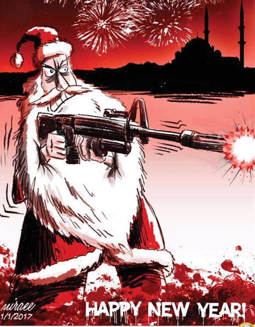 کاریکاتور/ بابانوئل عجیب در ترکیه!