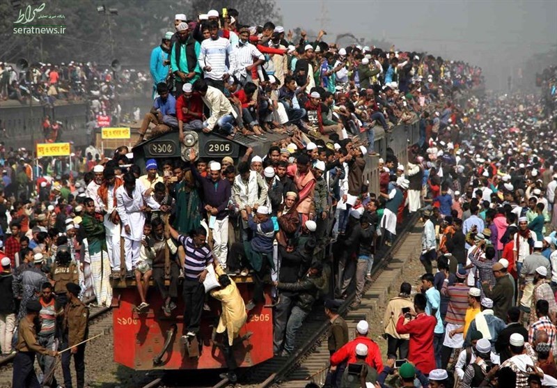عکس/ قطار پر ازدحام در بنگلادش