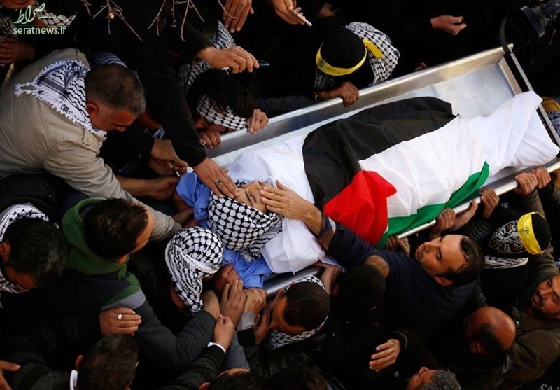 عکس/ تشییع جنازه جوان فلسطینی