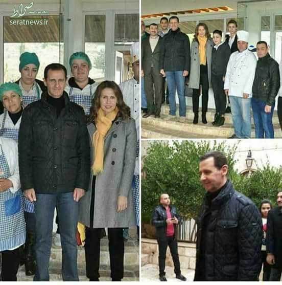 بشار اسد به زادگاهش رفت +عکس