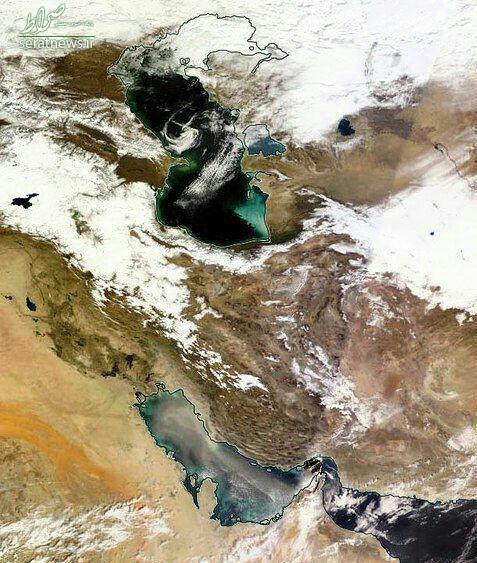عکس ماهواره‌ای از وضعیت آب و هوای امروز ایران