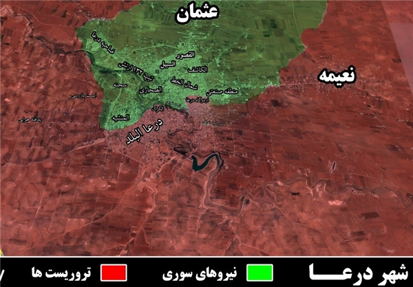 دفع حمله شدید «النصره» در جنوب سوریه +نقشه