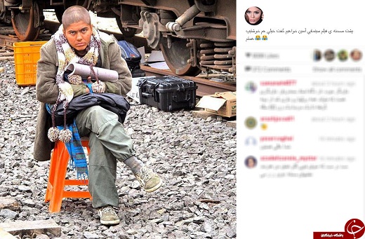 عکس/ بازیگر زن ایرانی کچل شد