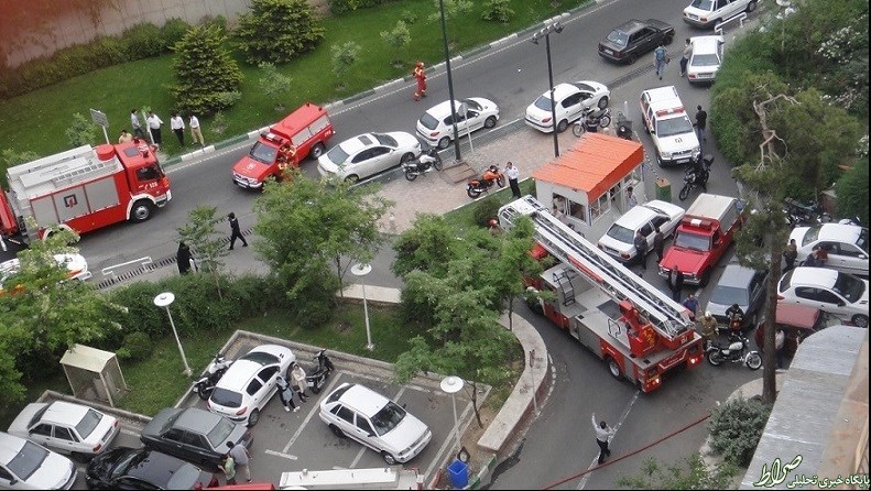حادثه برای پارکینگ طبقاتی در تهران +عکس