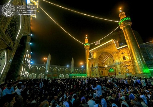 عکس/ حرم امام علی(ع) در شب عید مبعث