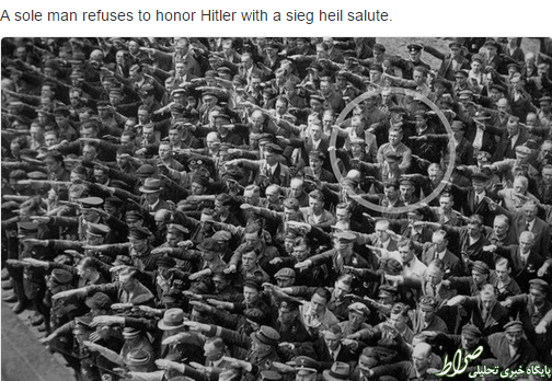 عکس/ مردی که به هیتلر احترام نگذاشت