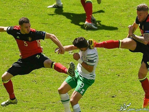 عکس/صحنه‌ای عجیب در بازی بلژیک و ایرلند