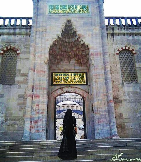 سحر قریشی در مسجدی در استانبول +عکس