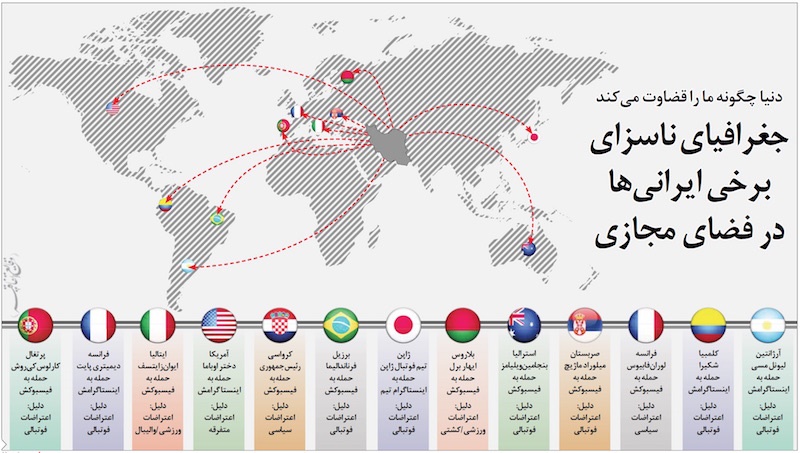 جغرافیای ناسزای ایرانی‌ها در فضای مجازی +جدول