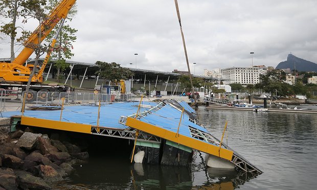 اسکله مسابقات قایقرانی المپیک تخریب شد! +عکس