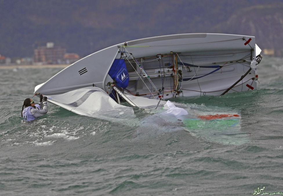 عکس/ واژگونی قایق ورزشکاران در ریو